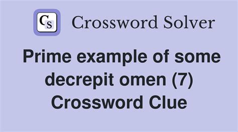 be an omen crossword|BE AN OMEN OF Crossword Clue: 10 Answers with 3